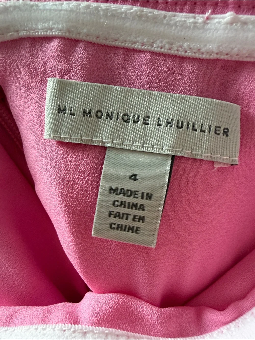 ML Monique Lhuillier Pink Floral Jacquard Off Shoulder Mini Dress Size 4 NWOT